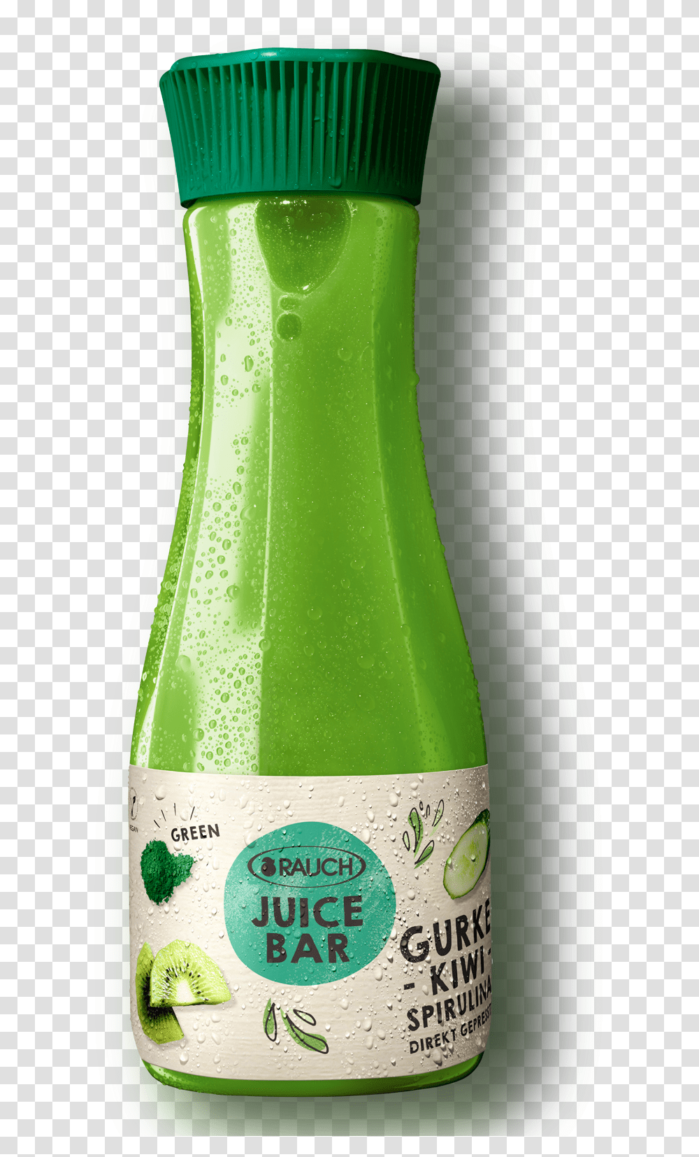 Rauch Juice Bar Green, Beverage, Drink, Bottle, Alcohol Transparent Png