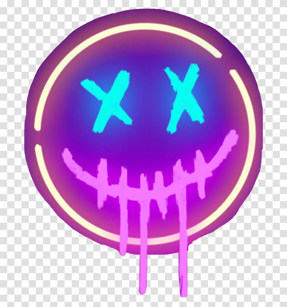 Rave Neon Smile Party Tumblr Freetoedit Circle, Light, Lamp Transparent Png