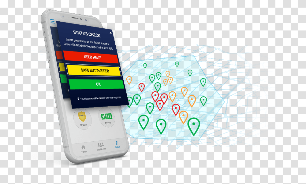 Rave Panic Button App Mobile Phone Emergencies, Electronics, Cell Phone, Text, Art Transparent Png