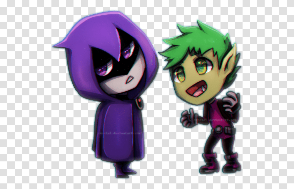 Raven And Beast Boy Chibi, Toy, Outdoors Transparent Png