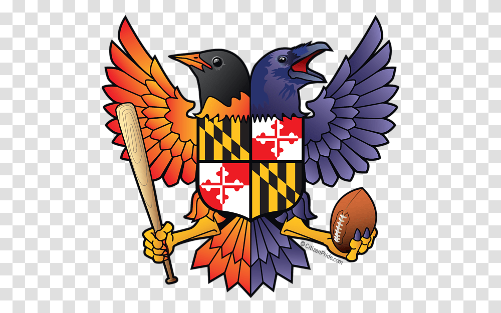 Raven And Oriole, Bird, Animal, Emblem Transparent Png