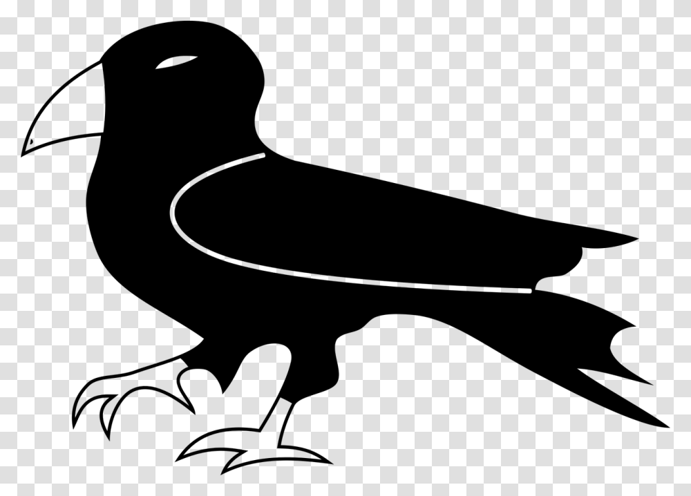 Raven Bird Nature Free Picture Clipart Black And White, Gray, World Of Warcraft Transparent Png