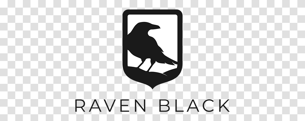 Raven Black Logo, Bird, Animal, Stencil Transparent Png