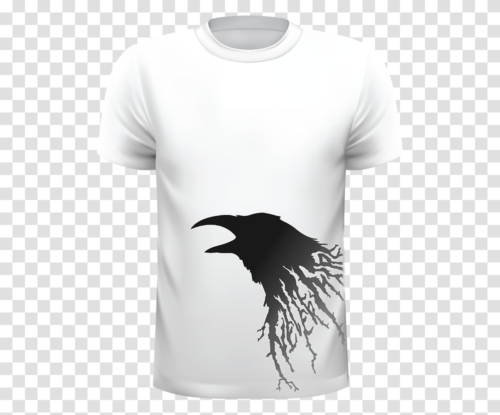 Raven, Apparel, T-Shirt, Bird Transparent Png