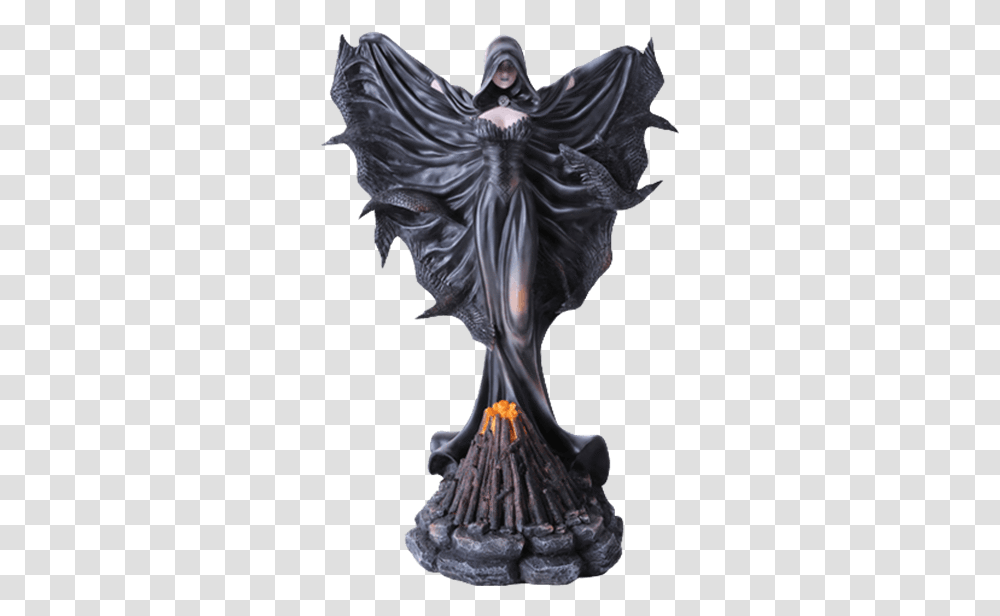 Raven Fire Fairy Statue Figurine Sorcire, Sweets, Food, Person, Plant Transparent Png