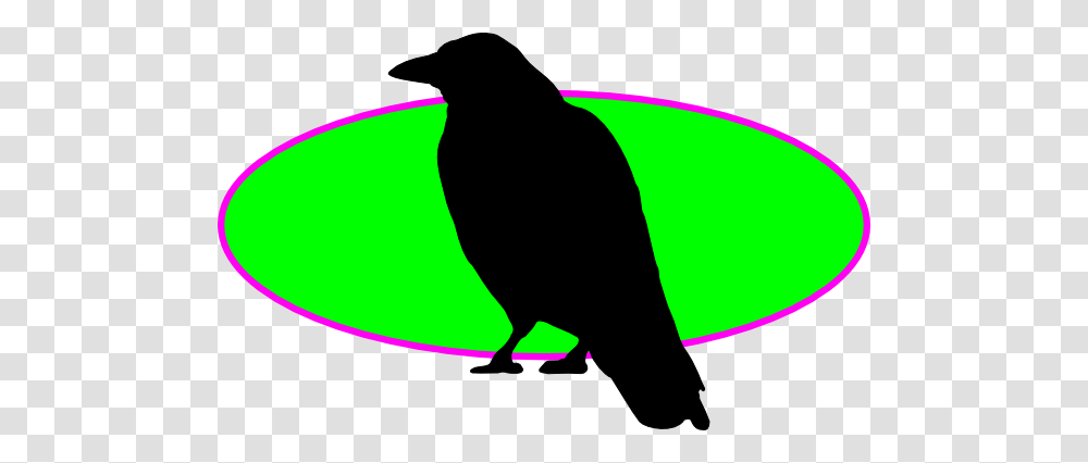 Raven On Green Oval Clip Art, Silhouette, Crow, Bird, Animal Transparent Png