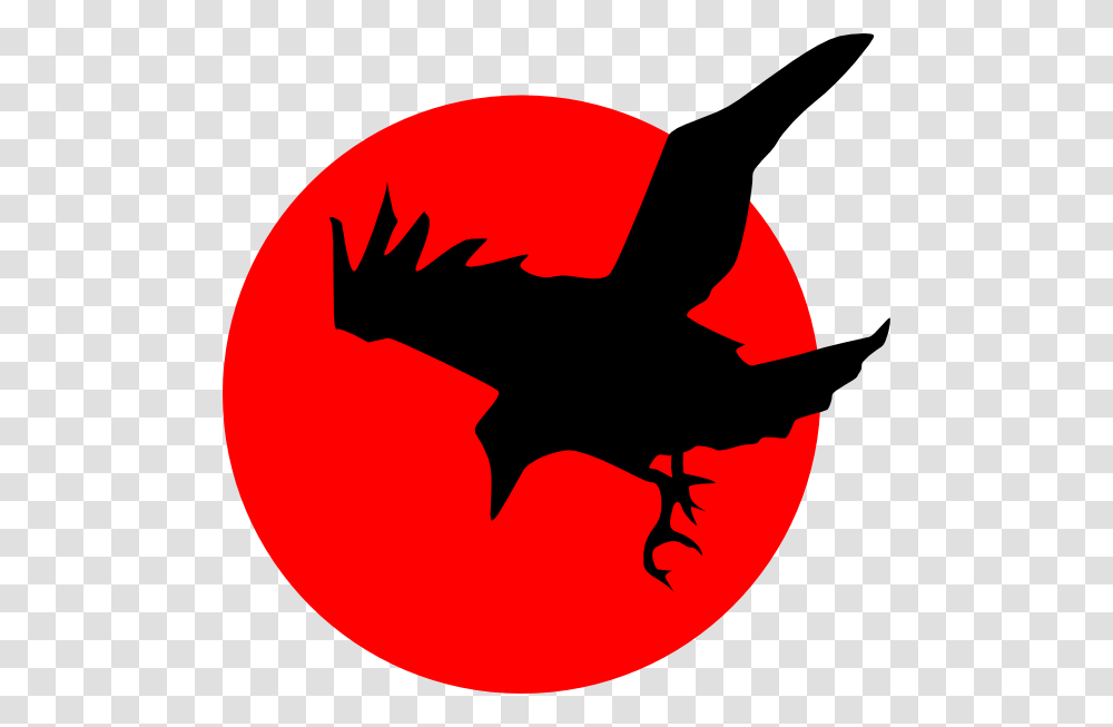 Raven On Red Clip Art Free Vector, Dragon, Logo, Trademark Transparent Png