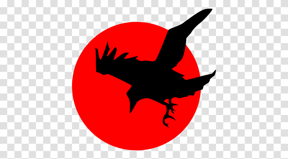 Raven Over Red Moon Vector Image, Dragon Transparent Png