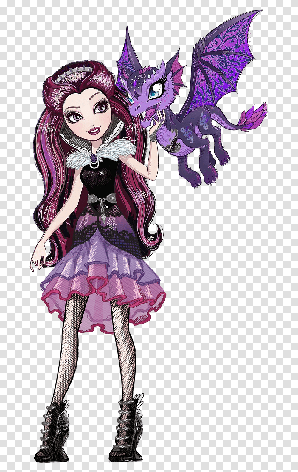 Raven Queen Ever After High Characters, Manga, Comics, Book, Person Transparent Png