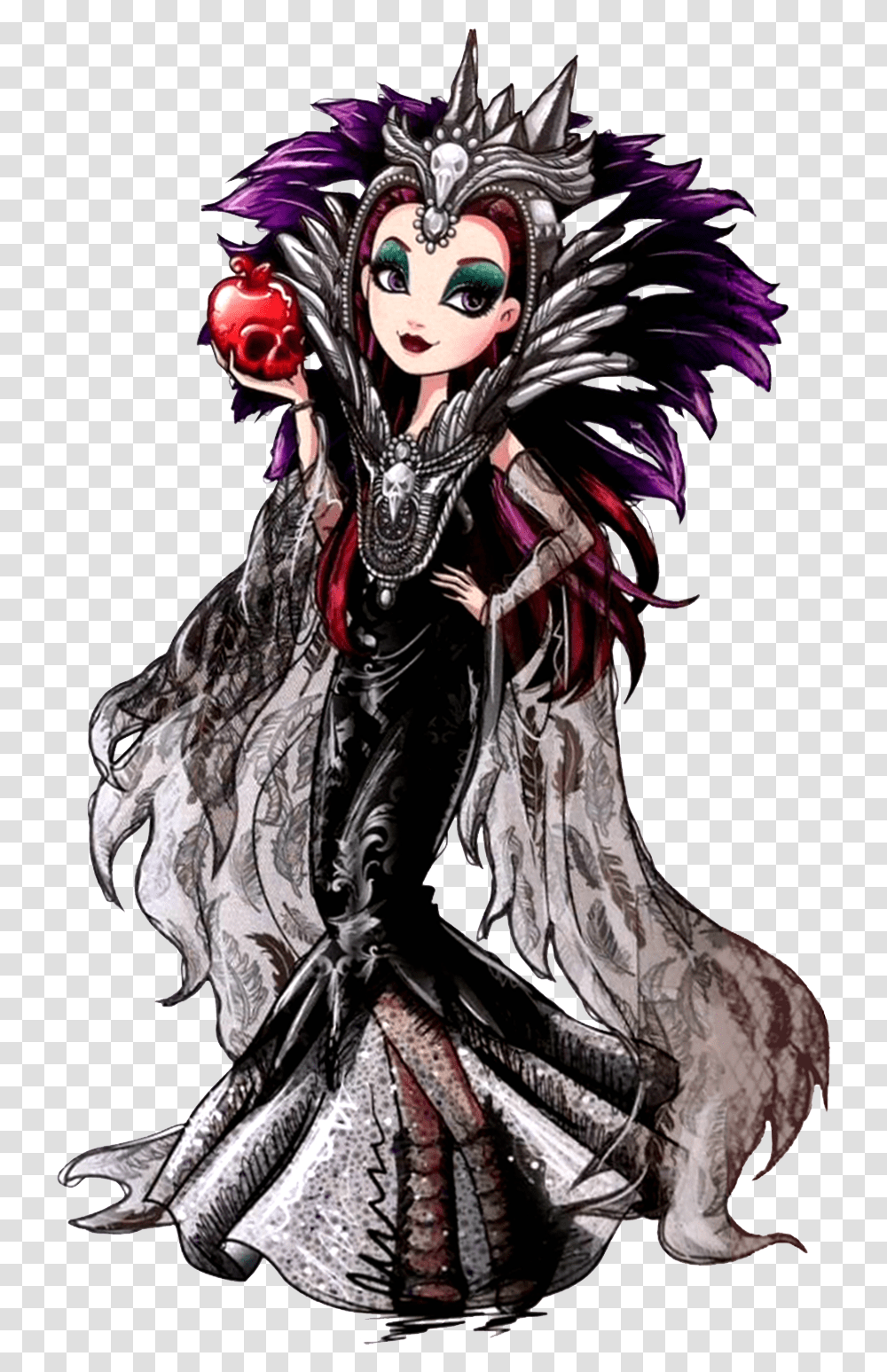 Raven Queen Spellbinding Raven Queen Doll Full Size Ever After High Spellbinding Raven Queen, Manga, Comics, Book, Person Transparent Png