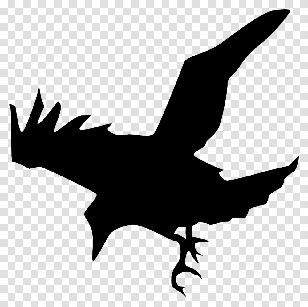Raven Silhouette, Gray, World Of Warcraft Transparent Png