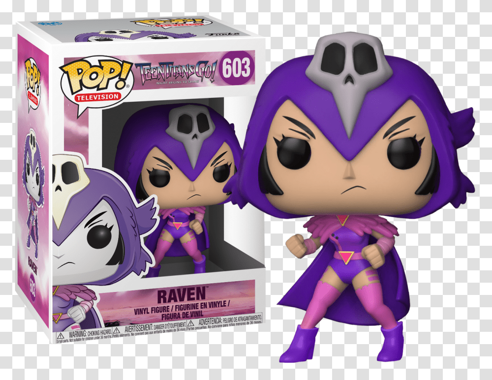 Raven Titans Funko Pop, Toy, Figurine, Doll, Advertisement Transparent Png