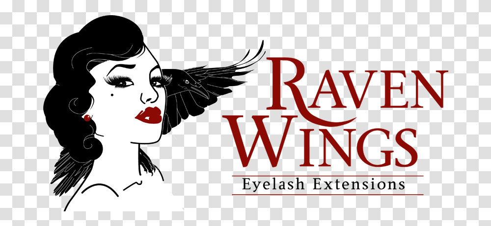 Raven Wings Eyelash Extensions Raven Wings Lashes, Poster, Advertisement, Person Transparent Png