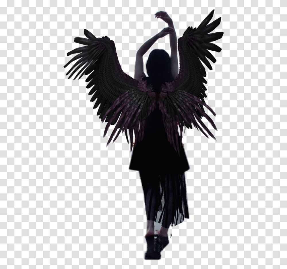 Raven Wings Girls With Wings, Costume, Bird, Angel Transparent Png