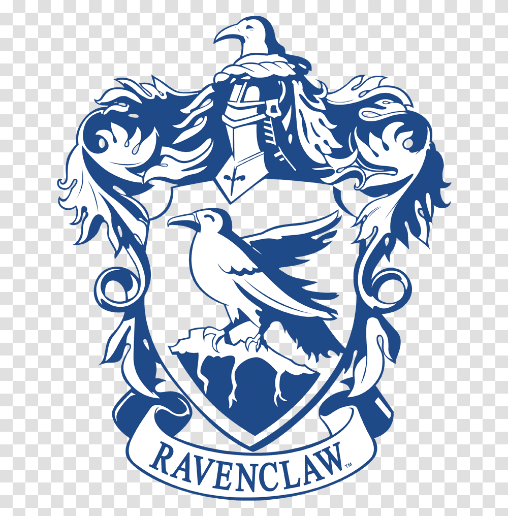 Ravenclaw Crest Ravenclaw Crest Black And White, Bird, Animal, Emblem Transparent Png