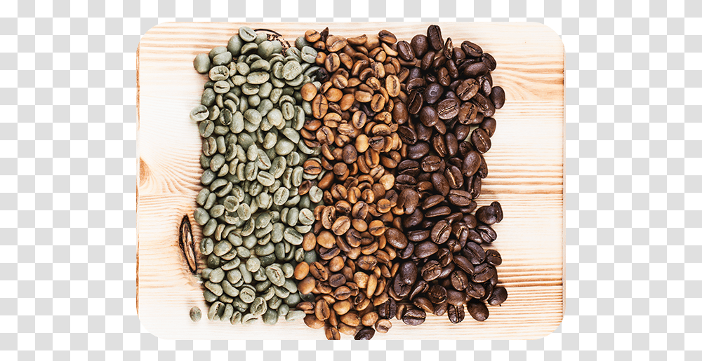 Raw And Roasted Coffee Beans Cafe Descafeinado En Grano Verde, Plant, Vegetable, Food, Produce Transparent Png