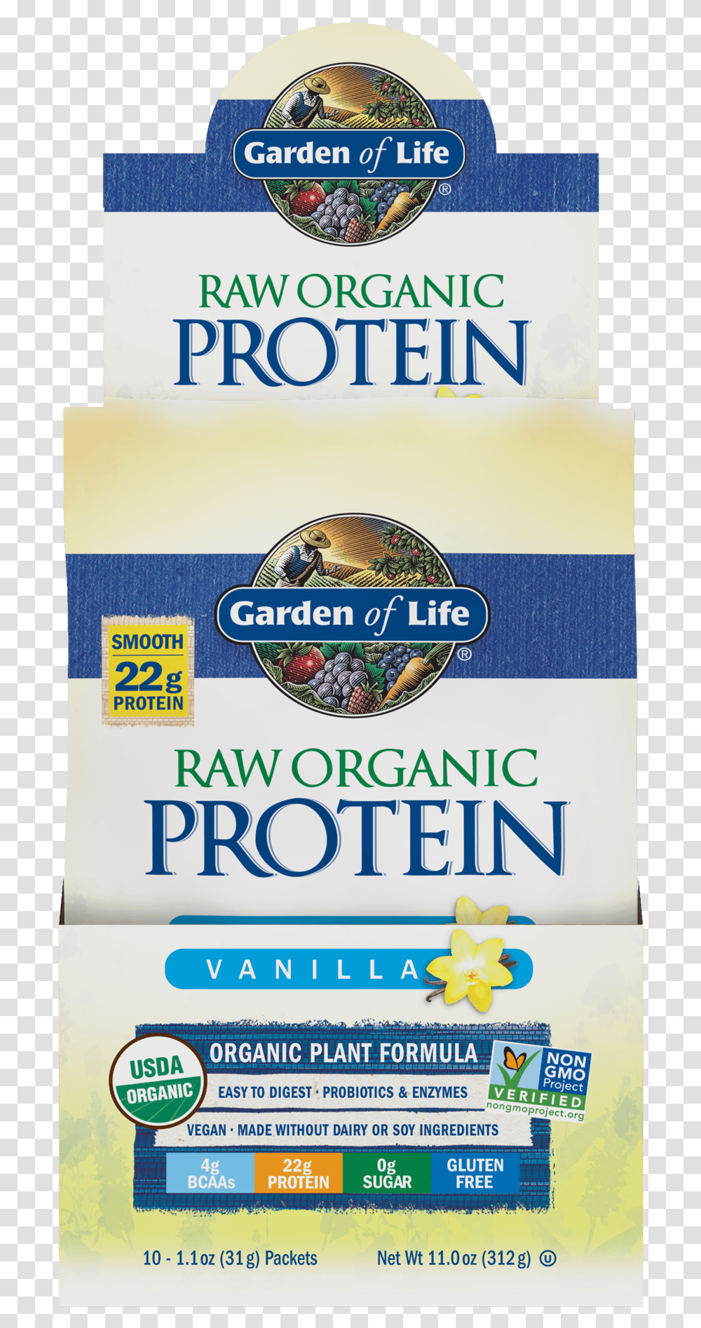 Raw Organic Protein Powder Vanilla Garden Of Life Raw Organic Protein Unflavored, Word, Potted Plant, Vase Transparent Png