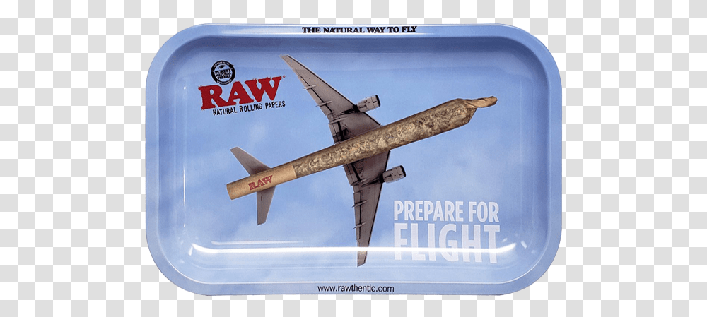 Raw Prepare For Flight Tray Raw Prepare For Flight Rolling Tray, Vehicle, Transportation, Airplane, Aircraft Transparent Png