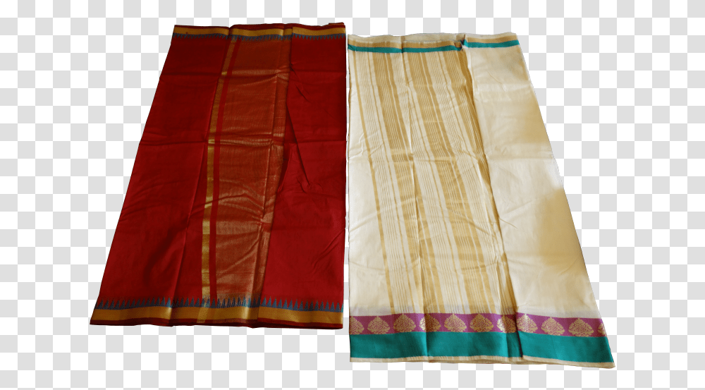 Raw Silk Saree With Contrast Blouse Stitch, Apparel, Scarf, Blanket Transparent Png