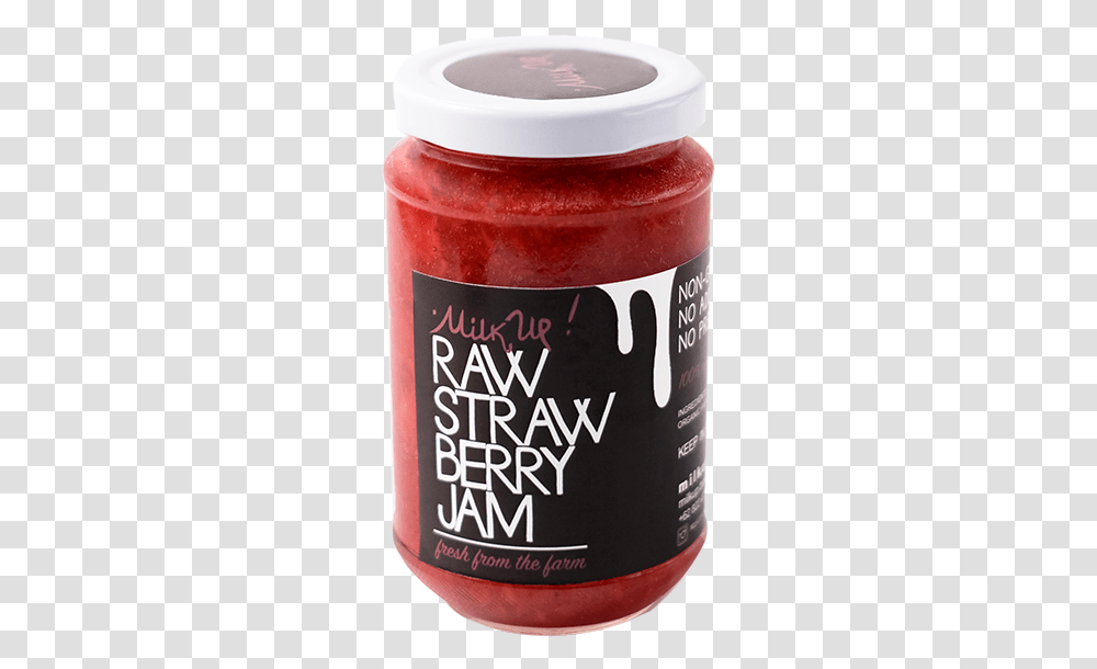Raw Strawberry Jam 330ml Glass No Processed Vegan Paste, Ketchup, Food, Beer, Alcohol Transparent Png