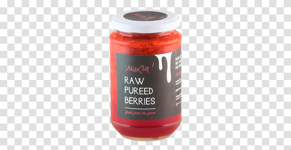 Raw Strawberry Jam Bottle, Label, Plant, Food, Beverage Transparent Png
