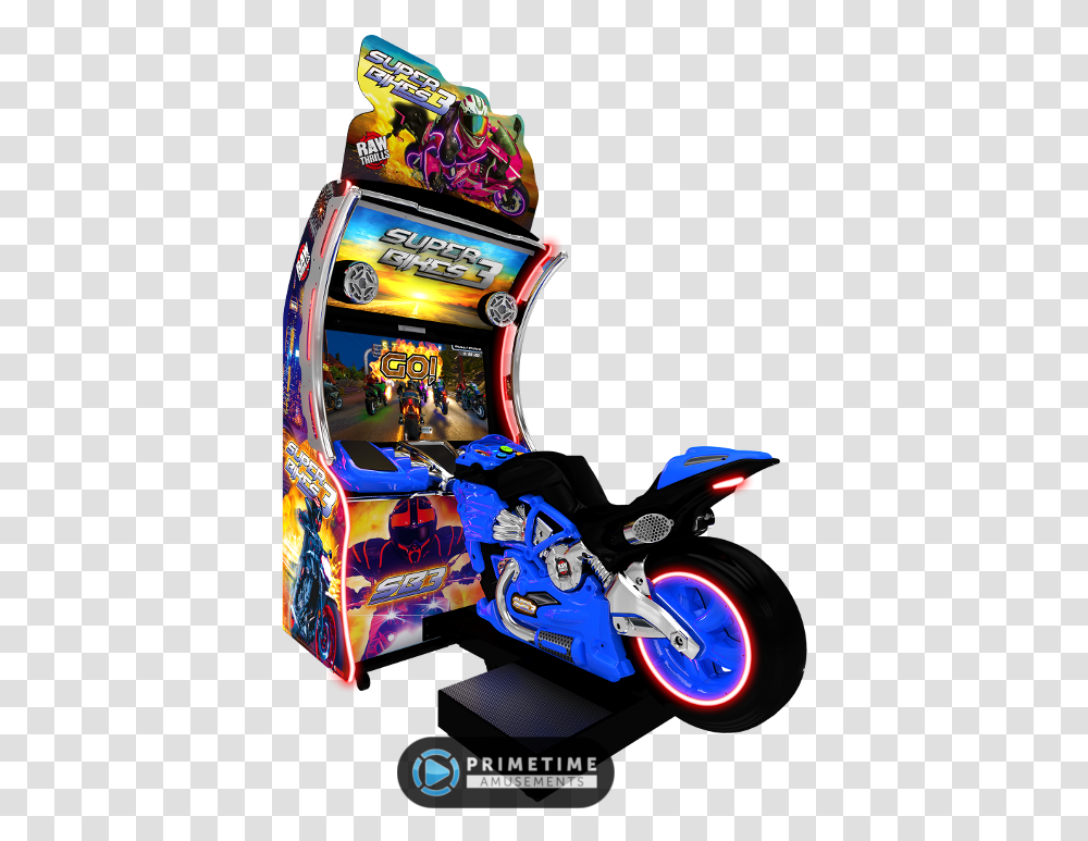 Raw Thrills Super Bikes Super Bikes 3 Arcade Game, Wheel, Machine, Motorcycle, Vehicle Transparent Png