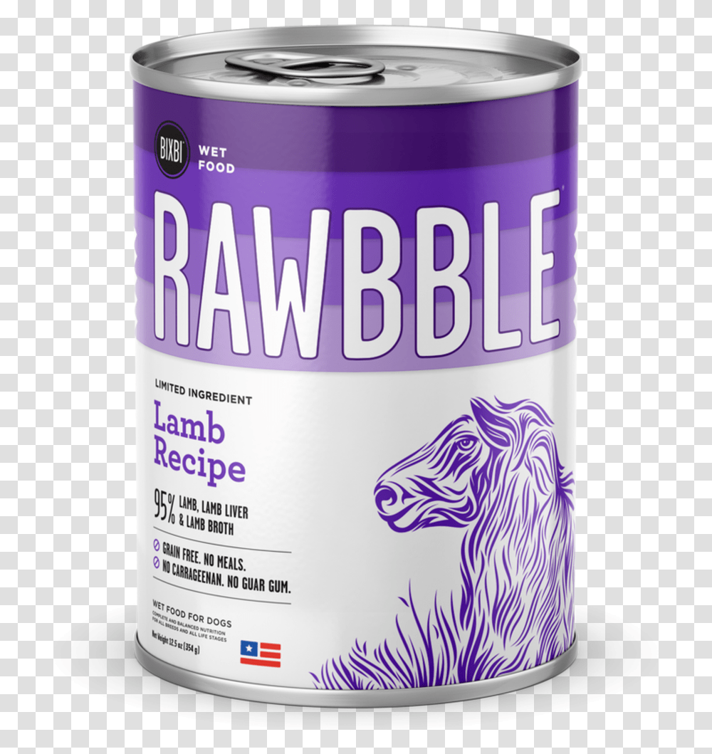 Rawbble Lamb Recipe Canned Dog Food, Tin, Aluminium, Paint Container, Canned Goods Transparent Png