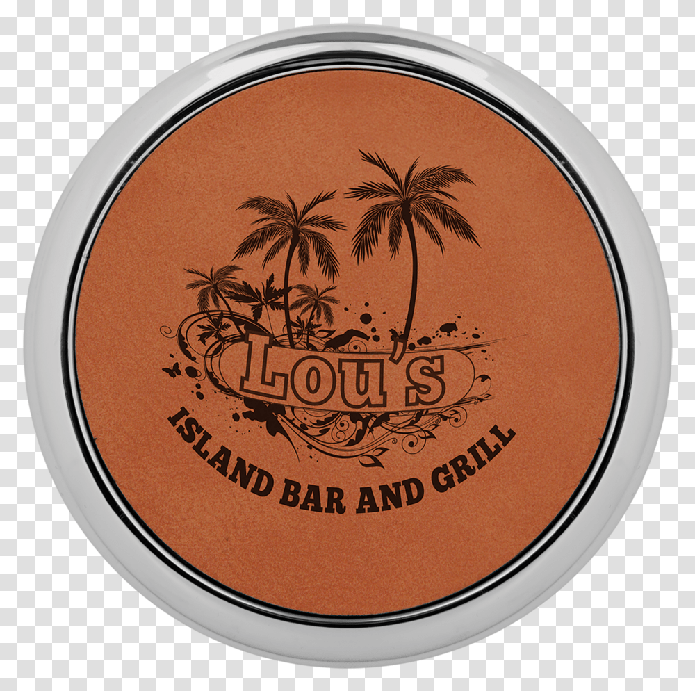 Rawhide Round Coaster With Custom Laser Engraving Circle, Cosmetics, Face Makeup, Label Transparent Png