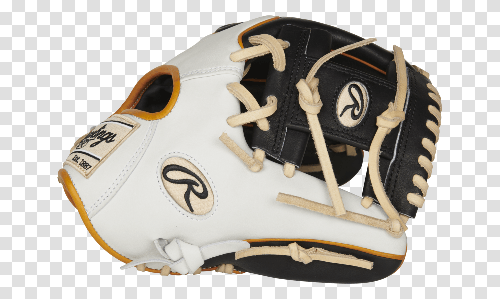 Rawlings Wingtip Glove White Black And Gold, Apparel, Baseball Glove, Team Sport Transparent Png
