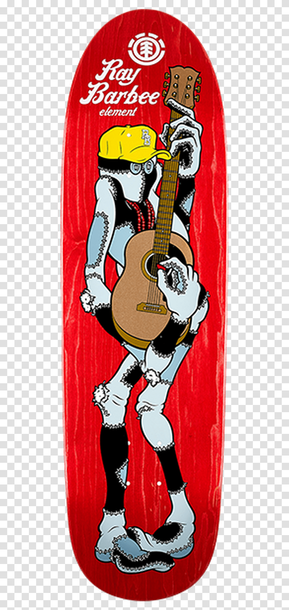 Ray Barbee X Cliver Ragdoll Guitar Deck Mike Vallely Skateboard Deck, Leisure Activities, Musical Instrument, Label Transparent Png