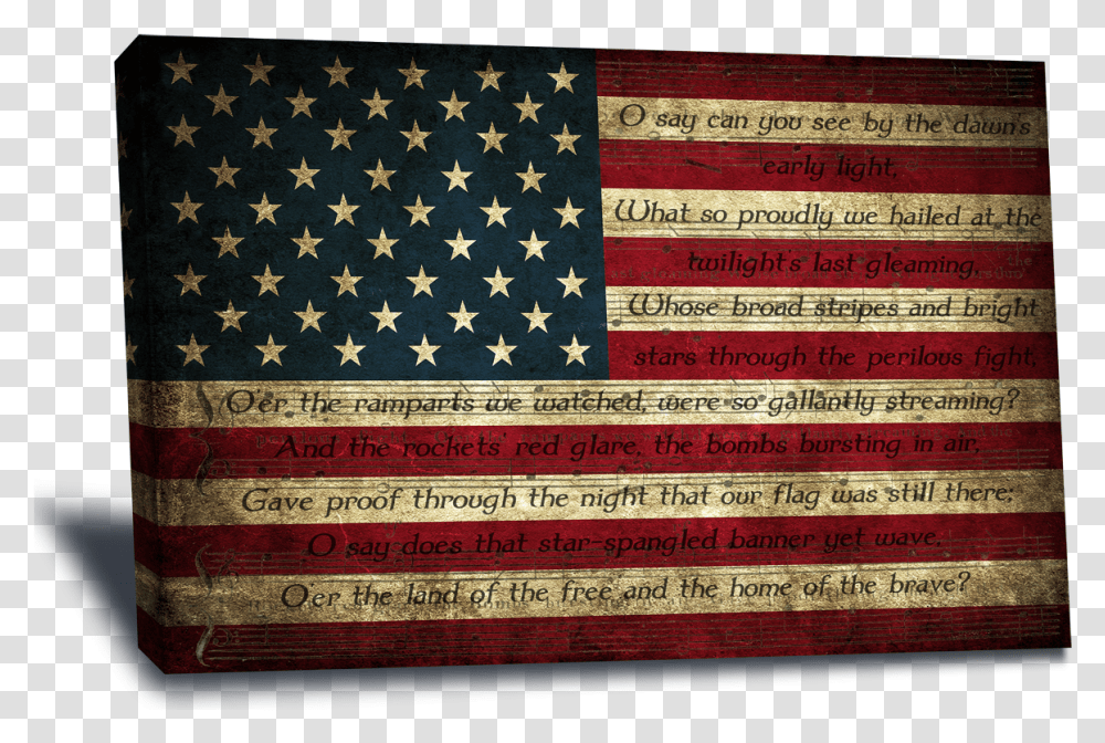 Ray Dominey Gallery American Flag With National Anthem, Rug, Word Transparent Png