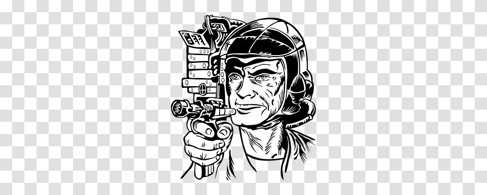 Ray Gun Technology, Person, Drawing Transparent Png