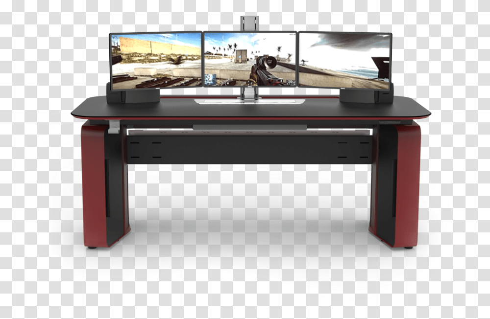 Ray Lewis Gaming Computer Desk, Furniture, Table, Electronics, Screen Transparent Png