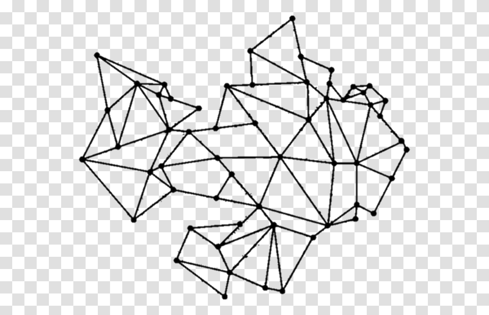 Rayas Matematica Triangulos Puntos Geometric Constellation Line Art, Gray, World Of Warcraft Transparent Png