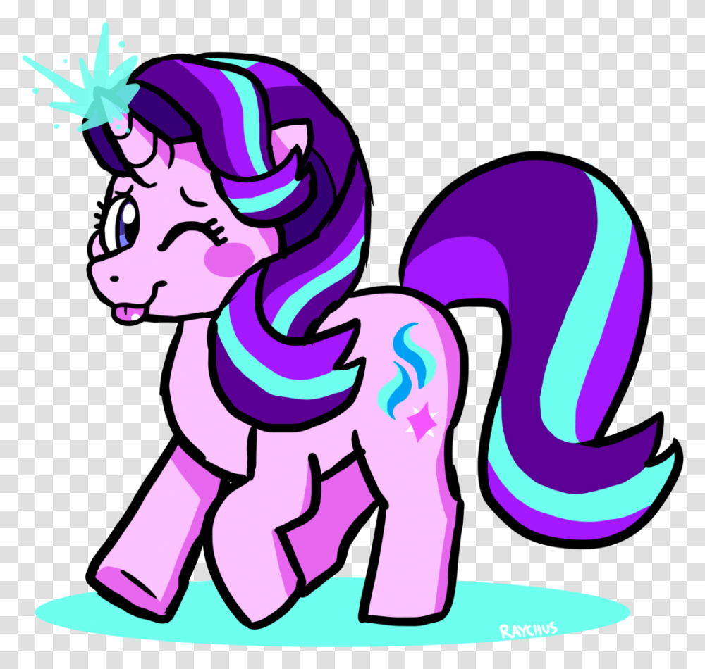 Raychus Glowing Horn One Eye Closed Pony Safe, Dragon, Purple Transparent Png
