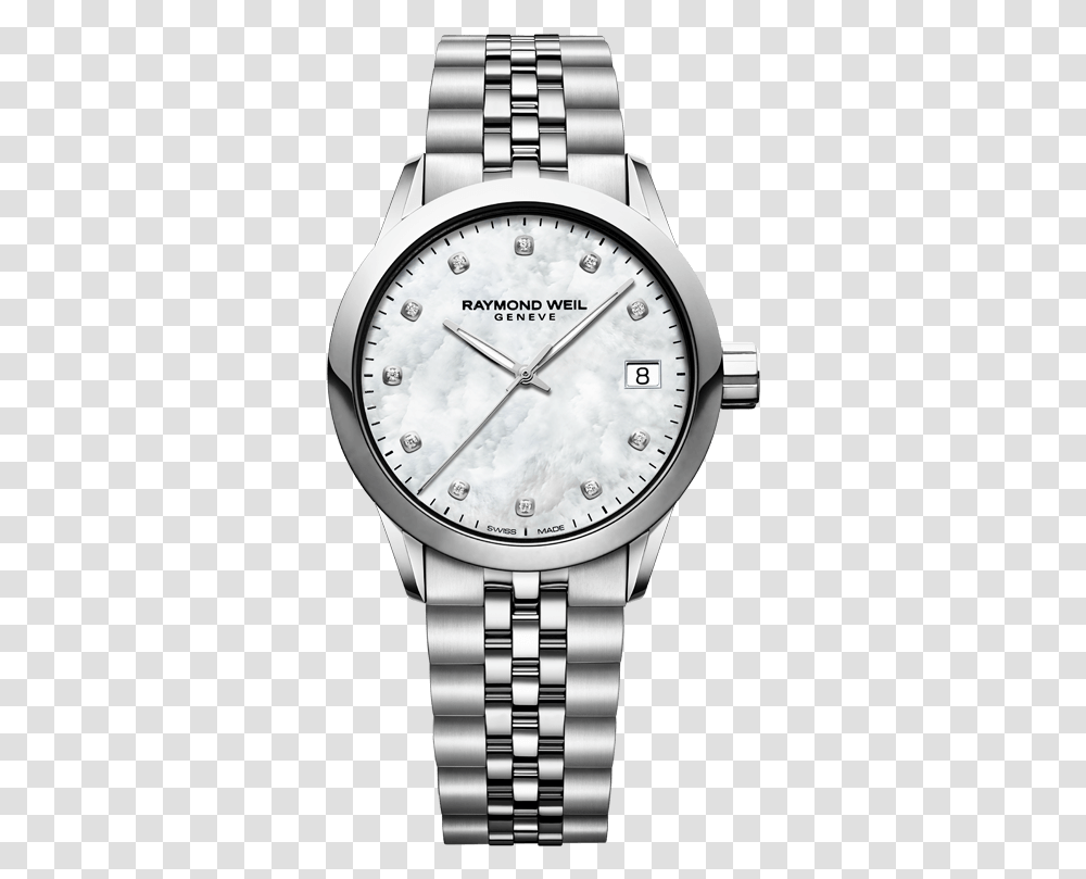 Raymond Weil Geneve Mother Of Pearl Dial Ladies Luxury Raymond Weil 5626 St, Wristwatch, Clock Tower, Architecture, Building Transparent Png