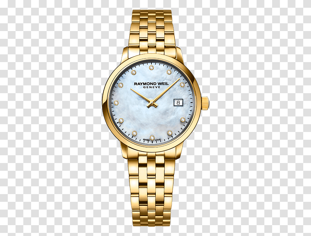 Raymond Weil Gold And Diamond Watch, Wristwatch, Clock Tower, Architecture, Building Transparent Png