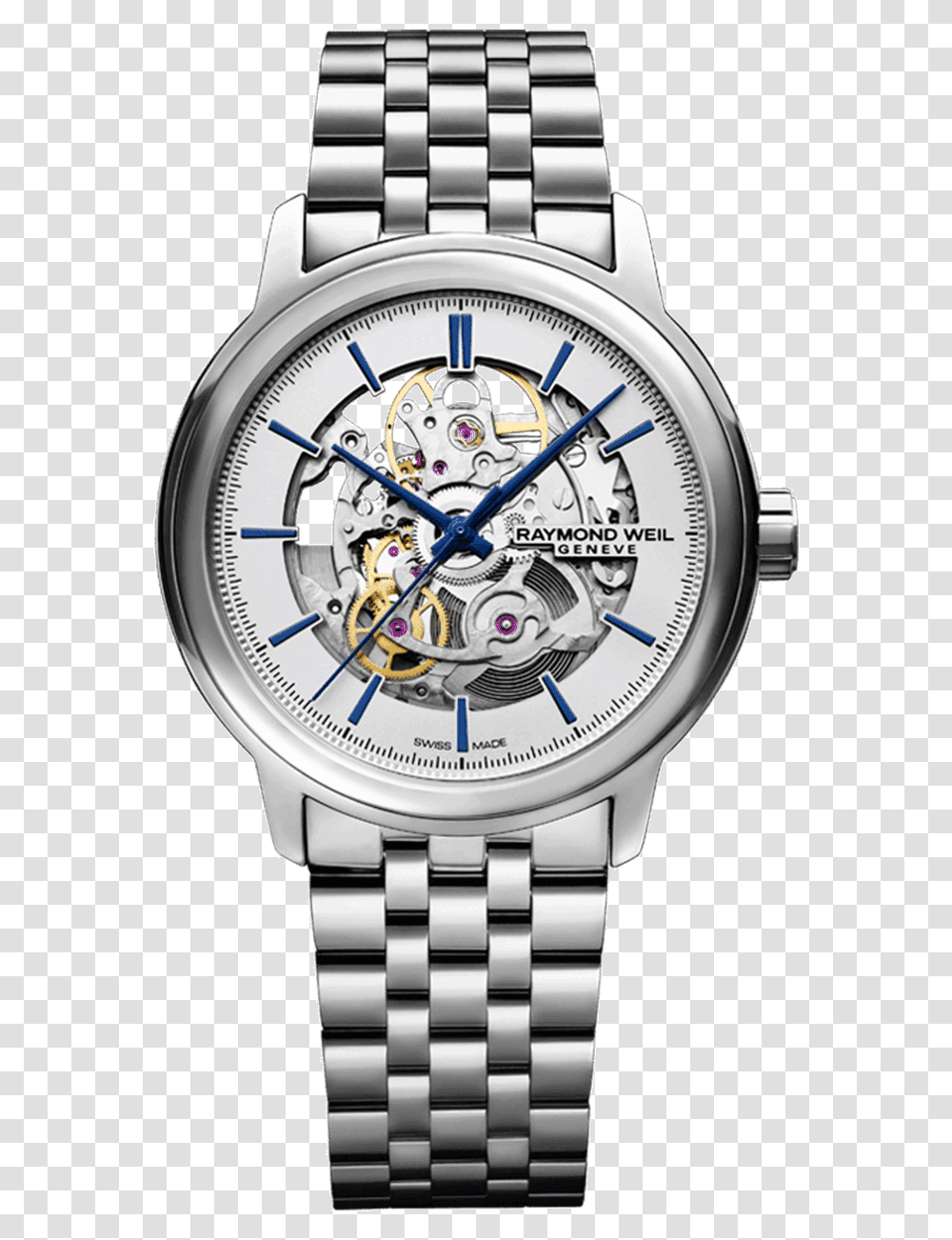Raymond Weil Men's Maestro Skeleton Luxury Swiss Watch, Wristwatch, Clock Tower, Architecture, Building Transparent Png
