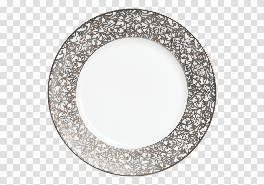 Raynaud Salamanque Platinum Dinner Plate Circle, Porcelain, Pottery, Platter Transparent Png