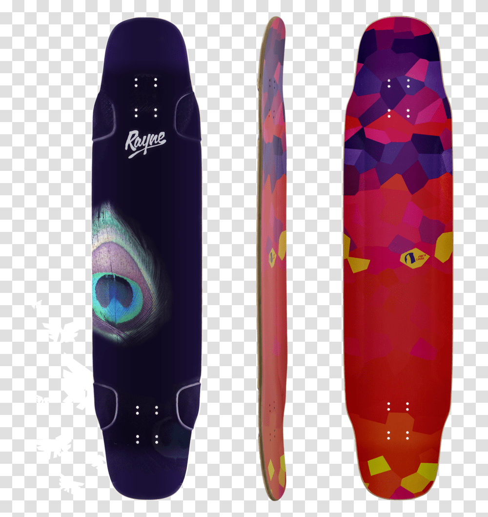 Rayne Whip 41 Peacock Longboard Deck, Skateboard, Sport, Sports, Outdoors Transparent Png