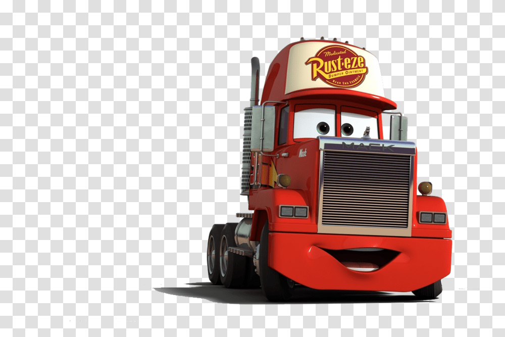Rayo Mcqueen Disney Cars Mack, Truck, Vehicle, Transportation, Trailer Truck Transparent Png