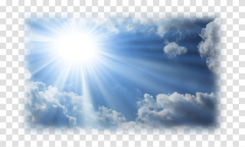 Rays Blue Sky Cloud, Nature, Outdoors, Sunlight, Azure Sky Transparent Png