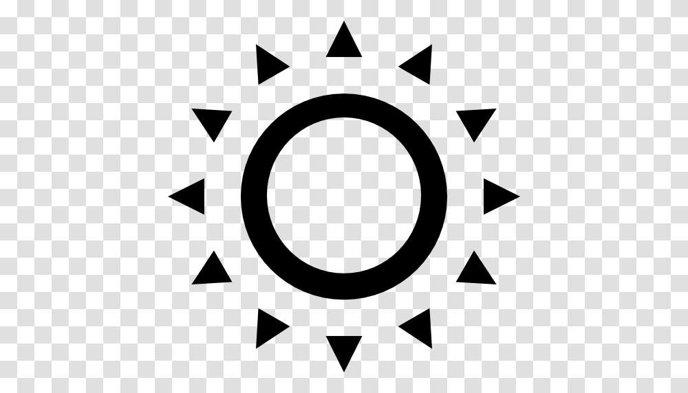 Rays Interface Day Daylight Sunny Weather Star Circle Sun Icon, Gray, World Of Warcraft Transparent Png