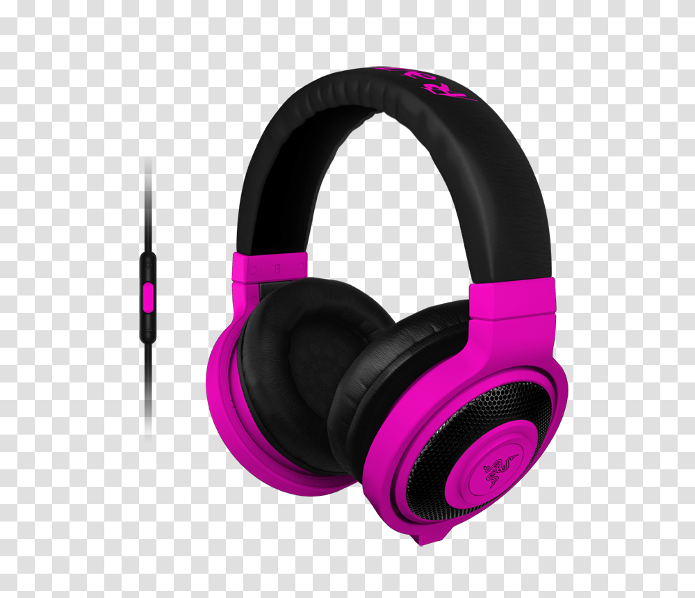 Razer Kraken Mobile Analog Music Gaming Headset Neon Purple, Electronics, Headphones, Blow Dryer, Appliance Transparent Png