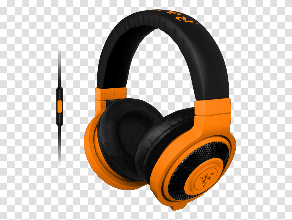 Razer Kraken Pro Headset Orange, Headphones, Electronics, Helmet Transparent Png