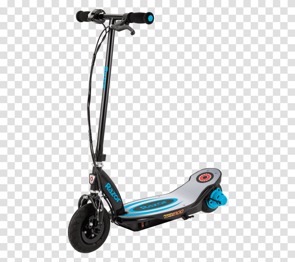 Razor Power Core E100 Red Aluminum Deck, Scooter, Vehicle, Transportation, Bicycle Transparent Png
