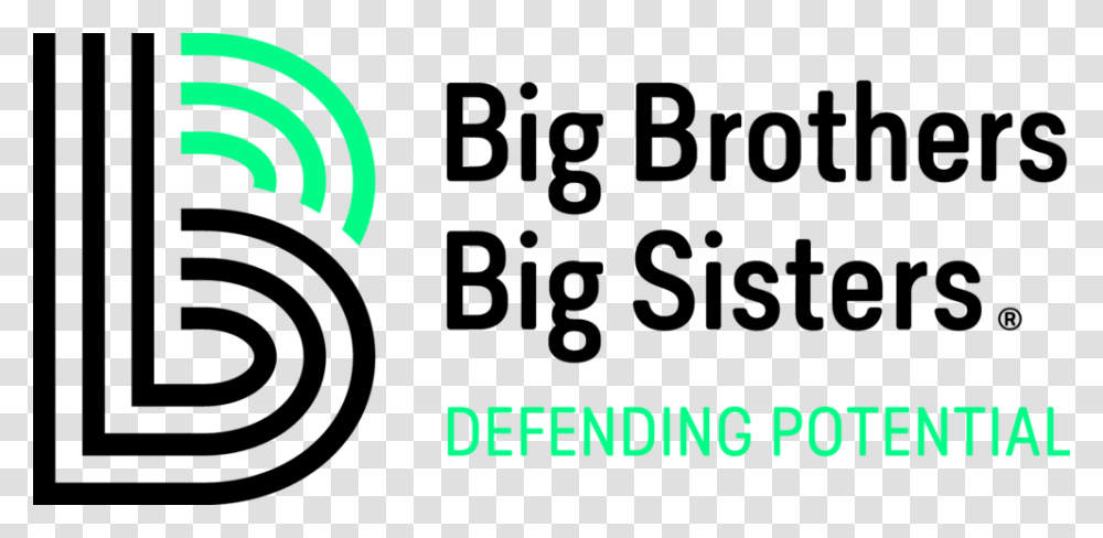 Rbg Tagline Defending Potential Black Green Big Brothers Big Sisters Puget Sound, Logo, Trademark Transparent Png