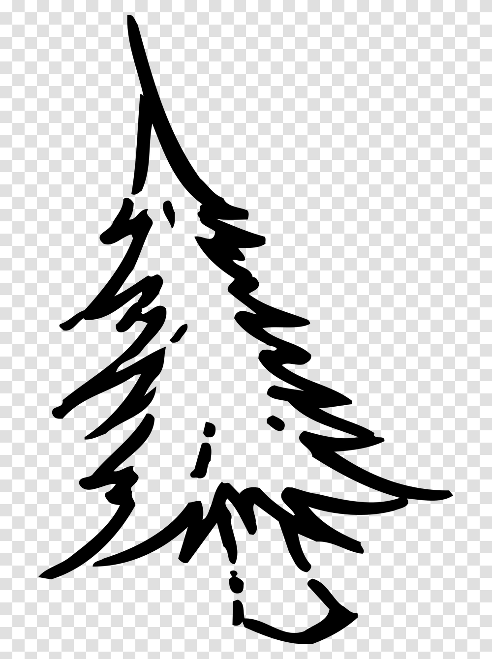Rbol De Navidad Dibujo Simple Rbol Navidad Christmas Tree Simple Drawing, Gray Transparent Png