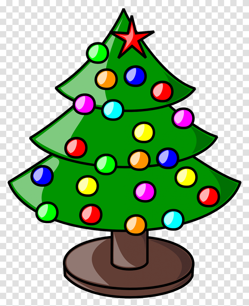 Rbol De Navidad Vacaciones Navidad Decoraciones Christmas Tree Cartoon Clipart, Plant, Ornament, Star Symbol, Birthday Cake Transparent Png