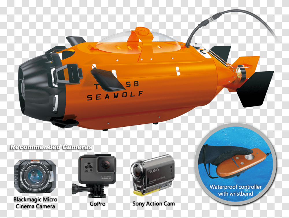 Rc Seawolf Submarine, Camera, Electronics, Helicopter, Aircraft Transparent Png